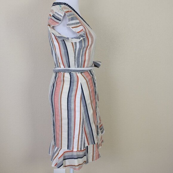 THML Stripe Cotton Wrap Dress NEW - XS - Picture 8 of 10
